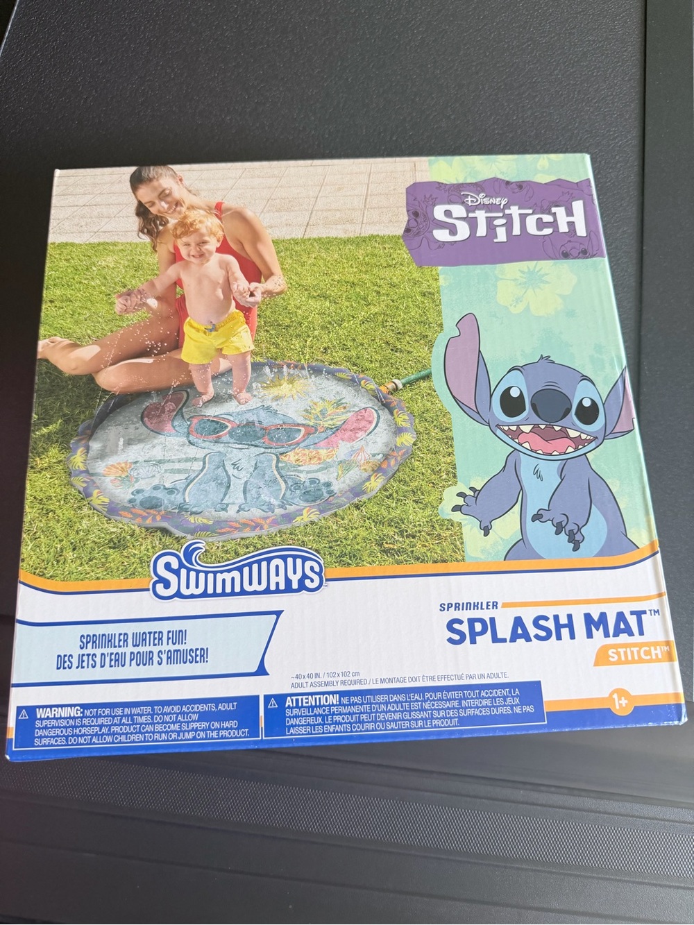 Disney Stitch Aqua and Purple Splash Mat Sprinkler
